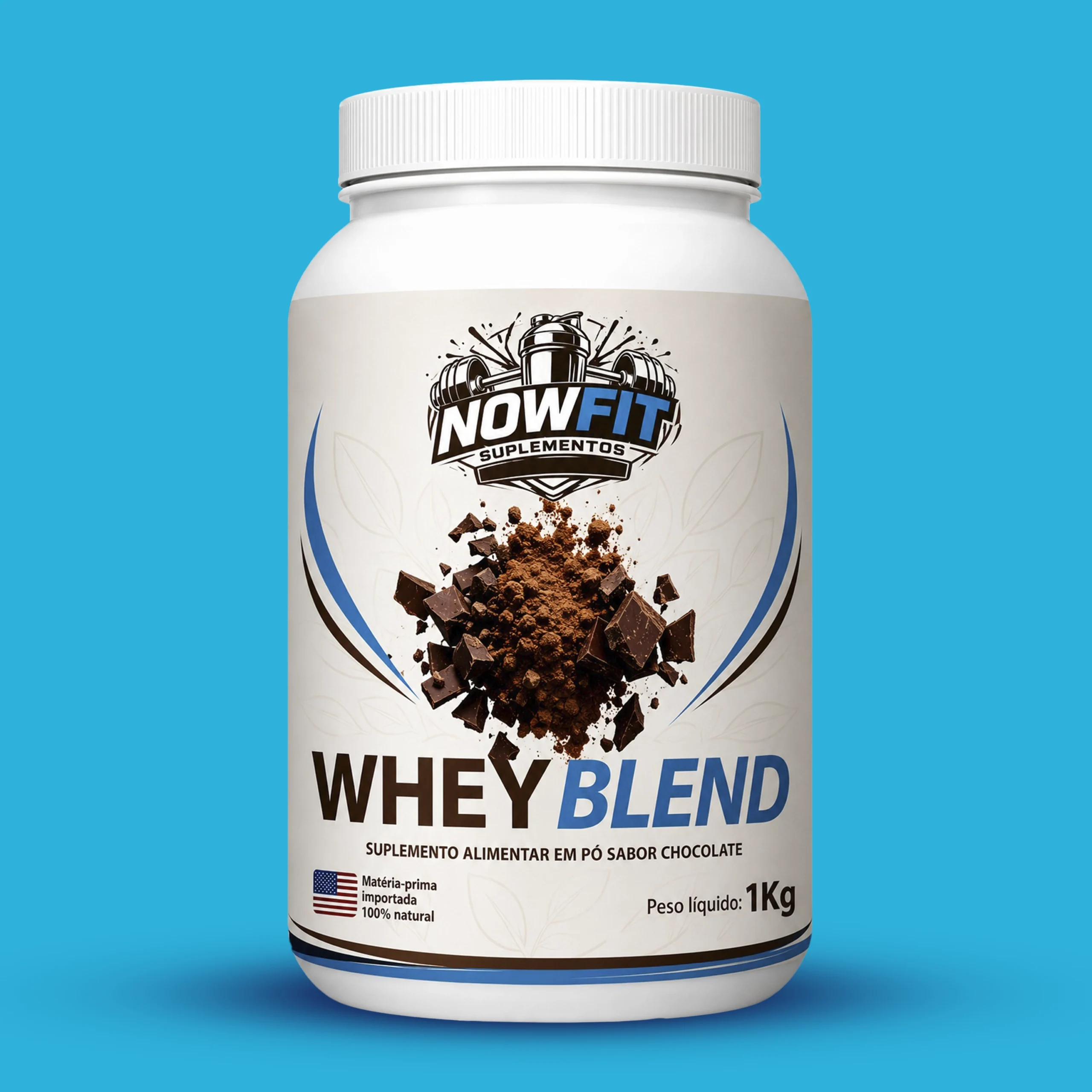 WHEY BLEND 1KG – SABOR CHOCOLATE, MORANGO OU BAUNILHA